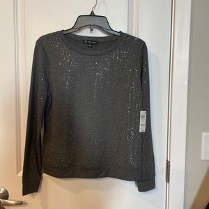 Inc Grey sparkle sweatshirt. New with tags